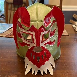 Red and Green Wrestling Mask from Mexico